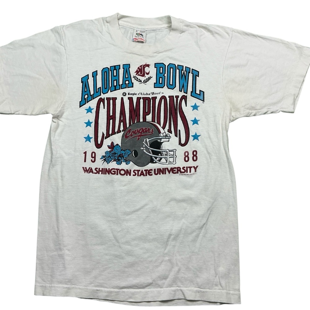 Vintage Washington State Cougars 1988 Aloha Bowl single stitch T-shirt USA made